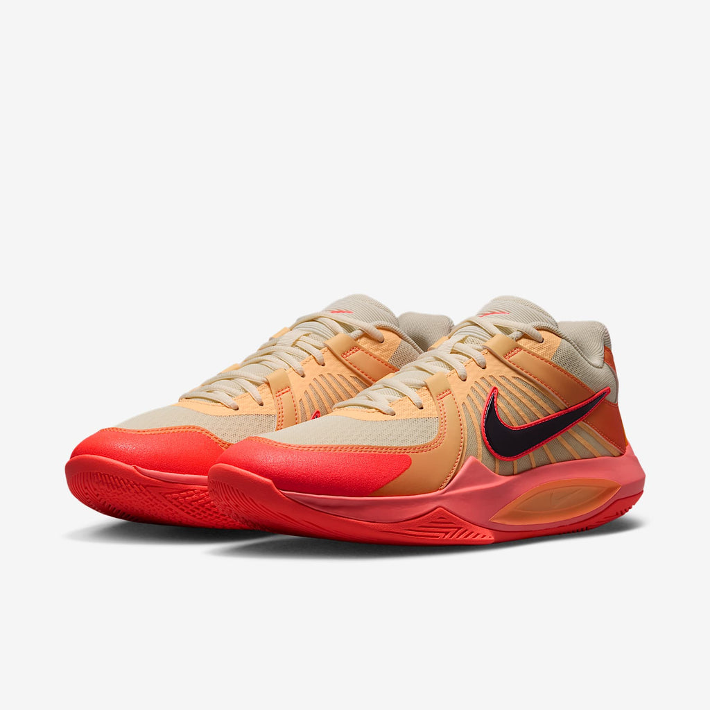 Nike Hyperspeed Court 2 SE Volleyball Shoes - Coconut Milk/Hot Lava/Cave Purple, pair view