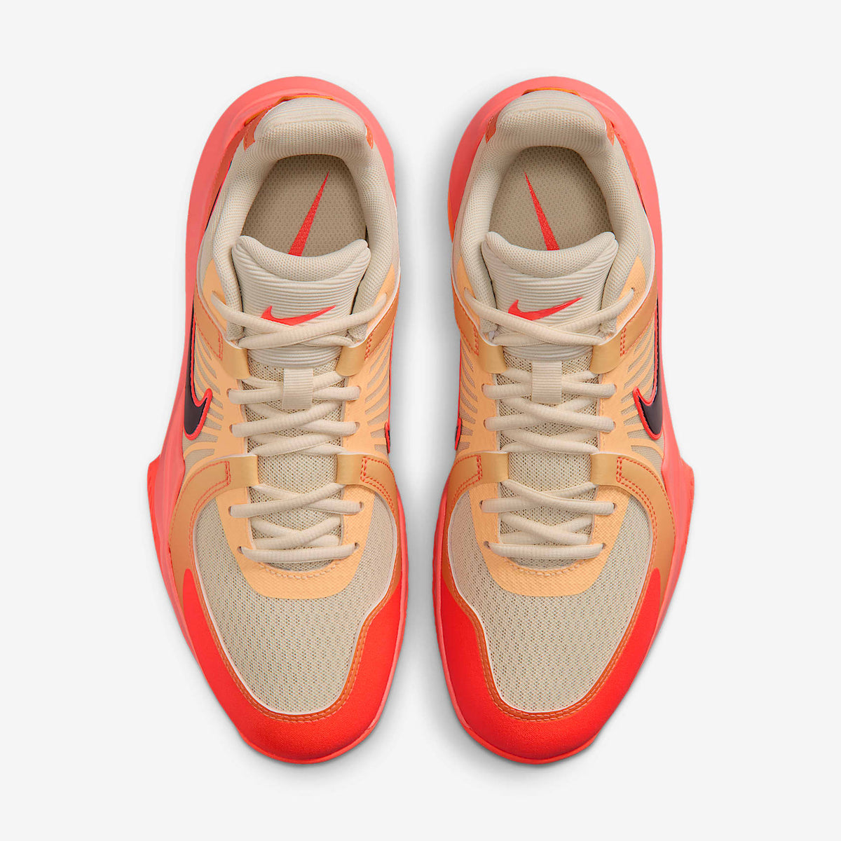 Nike Hyperspeed Court 2 SE Volleyball Shoes - Coconut Milk/Hot Lava/Cave Purple, top view