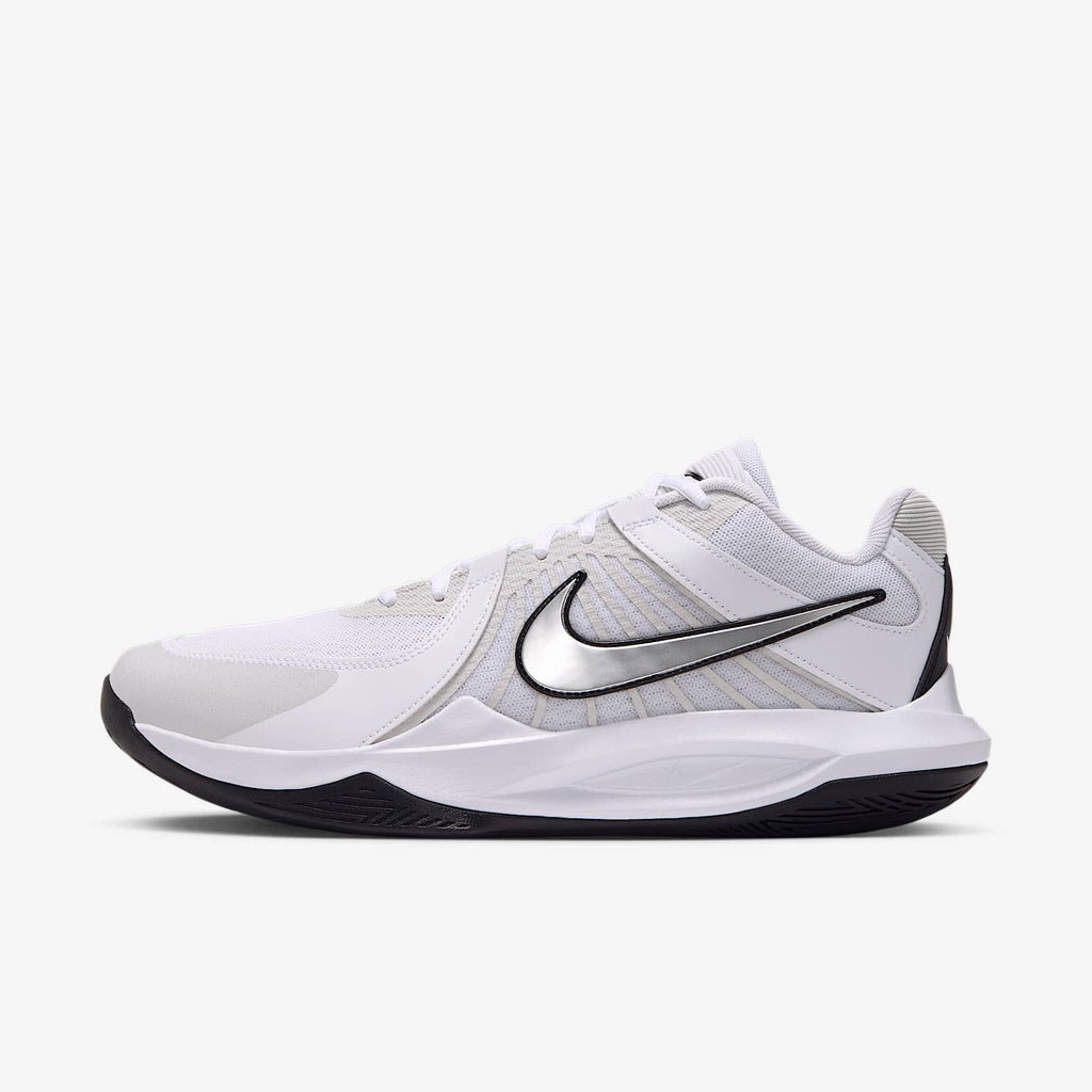 Nike Men's Hyperspeed Court 2 Volleyball Shoes - White/Black/Metallic Silver, side view