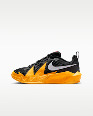 Nike Big Kids' S.T. Dynamite Basketball Shoes - Black/Laser Orange/University Gold/White