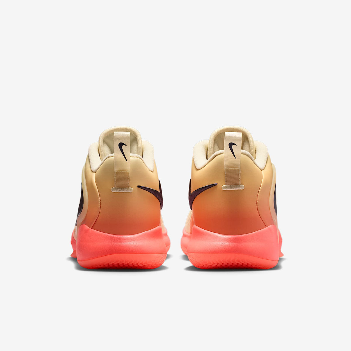 Nike HyperSet 2 SE Volleyball Shoes - Coconut Milk/Hot Lava/Cave Purple, back view
