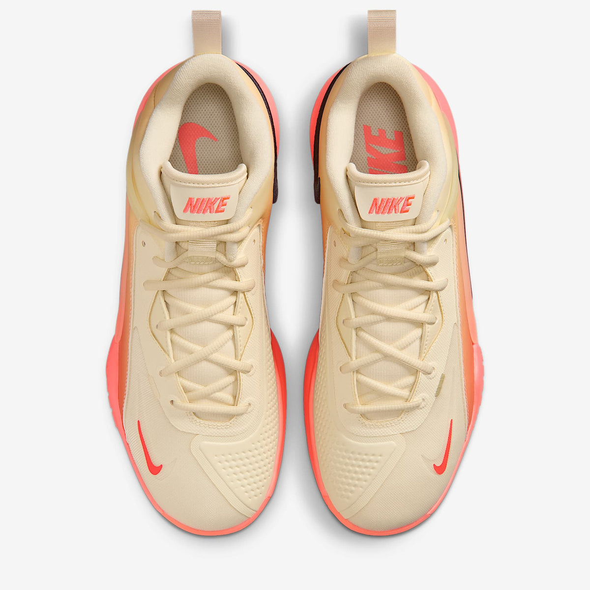 Nike HyperSet 2 SE Volleyball Shoes - Coconut Milk/Hot Lava/Cave Purple, top view