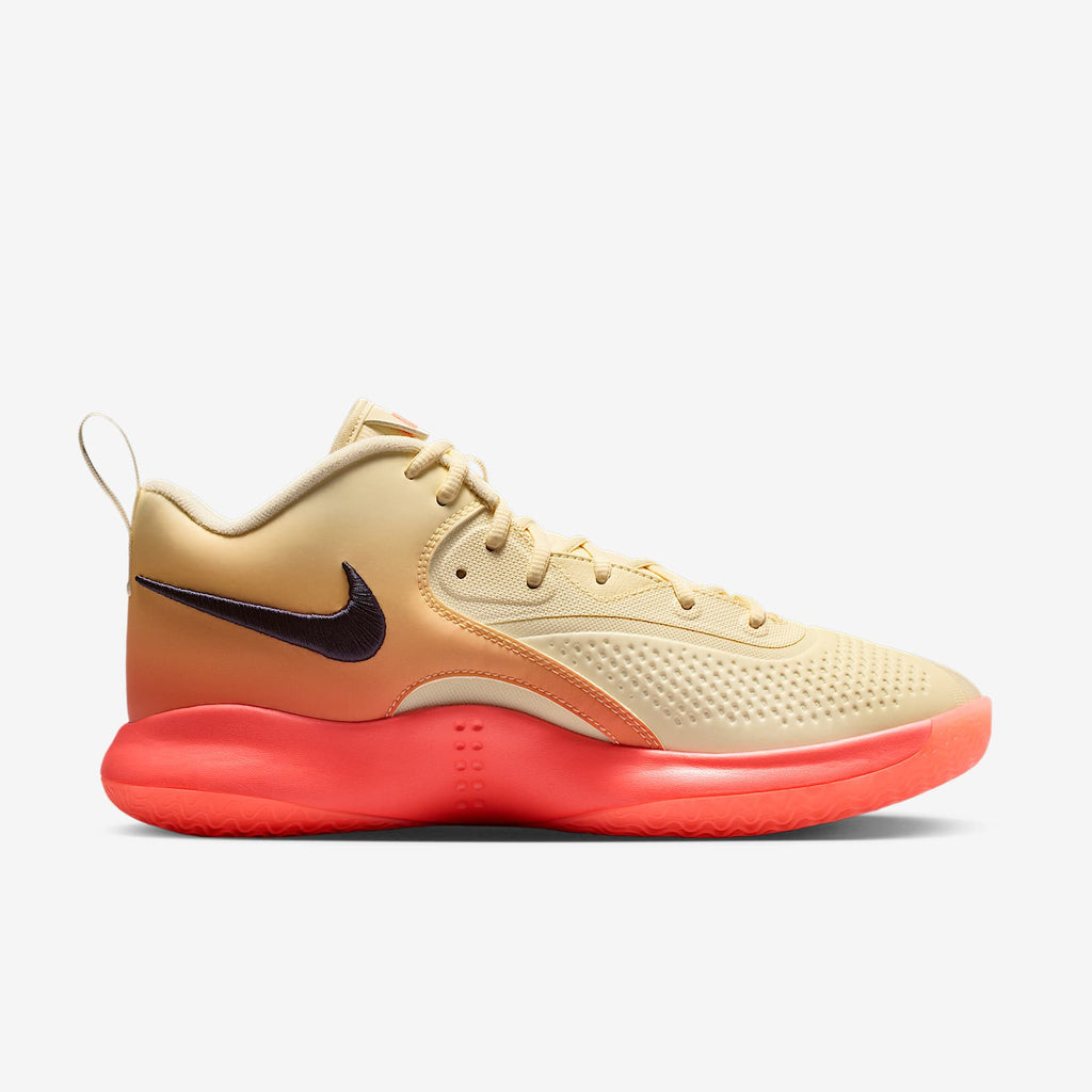 Nike HyperSet 2 SE Volleyball Shoes - Coconut Milk/Hot Lava/Cave Purple, medial side view