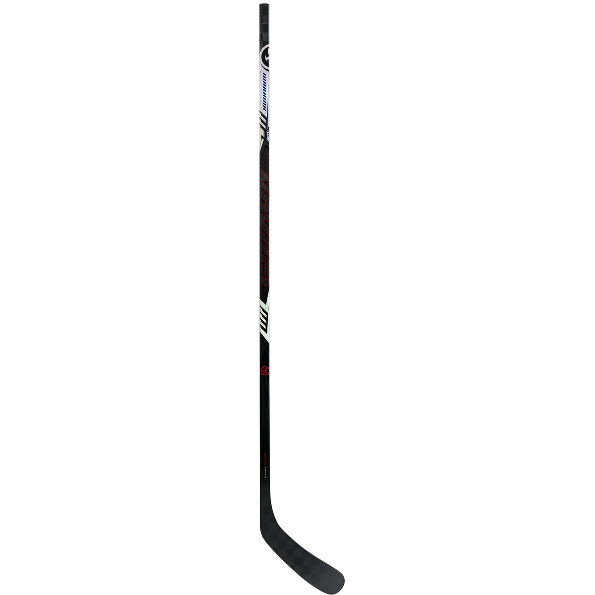 Warrior Intermediate Novium 3 Hockey Stick - Black, back view