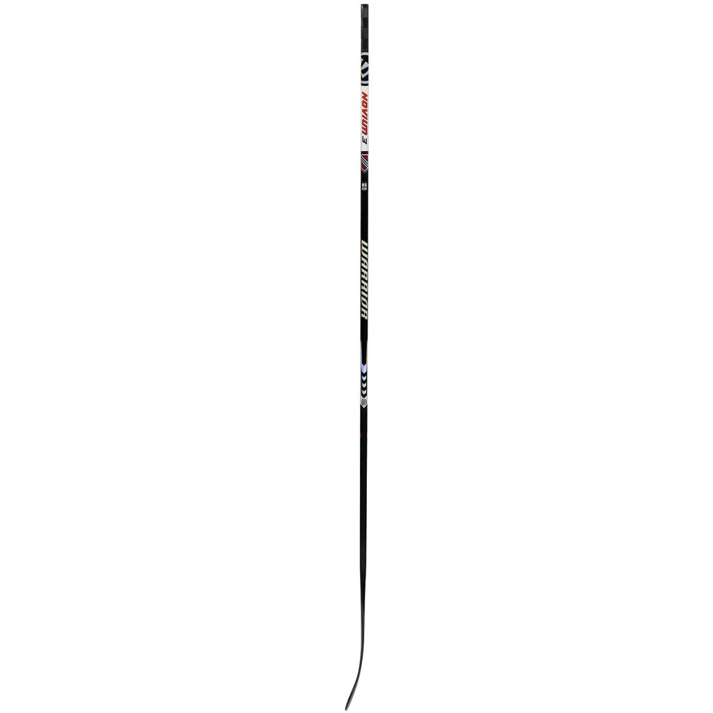 Warrior Intermediate Novium 3 Hockey Stick - Black, side profile