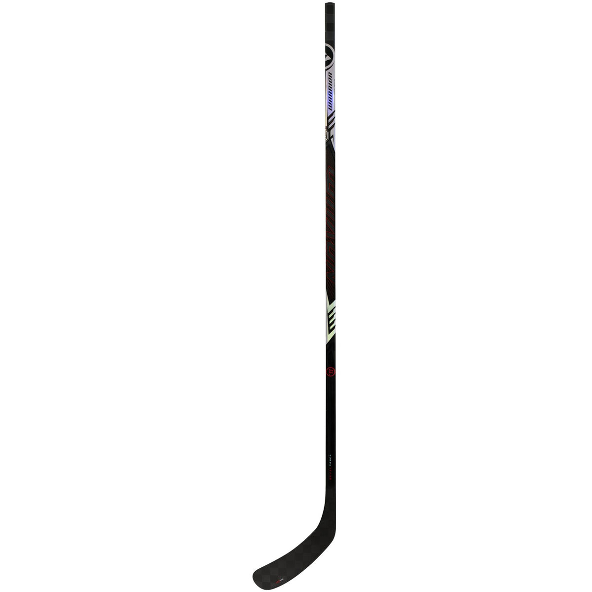 Warrior Intermediate Novium 3 Hockey Stick - Black, front view