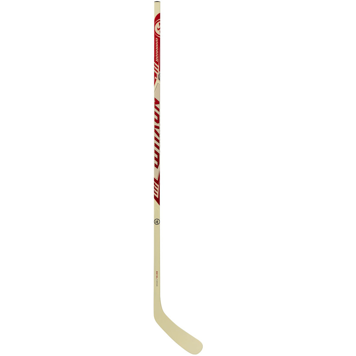 Warrior Intermediate Novium 3 Pro White Hockey Stick - White/Red, back view