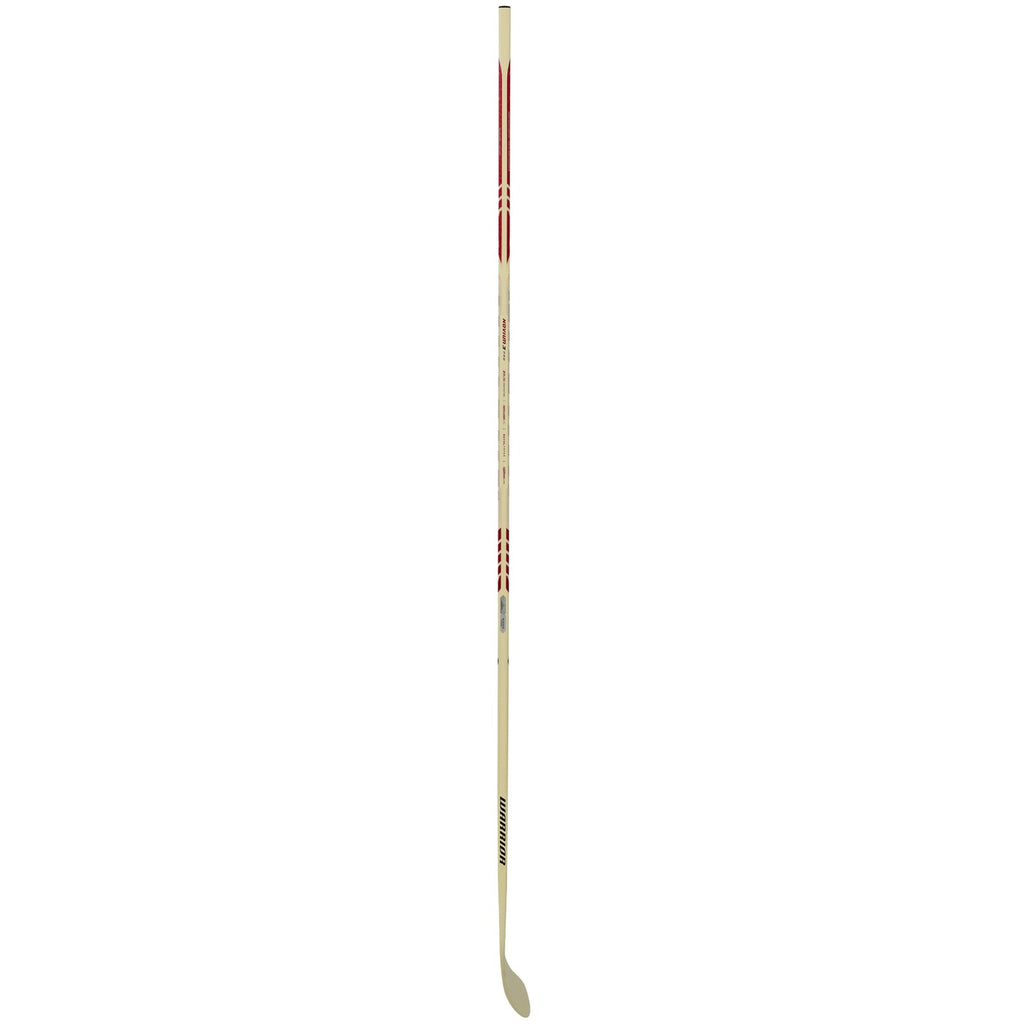 Warrior Intermediate Novium 3 Pro White Hockey Stick - White/Red, reverse side profile