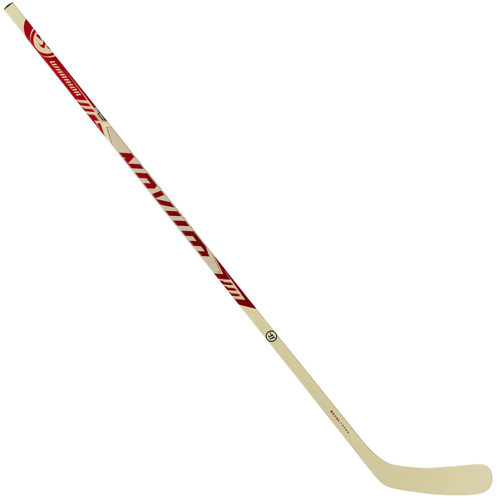 Warrior Intermediate Novium 3 Pro White Hockey Stick - White/Red, reverse angled view