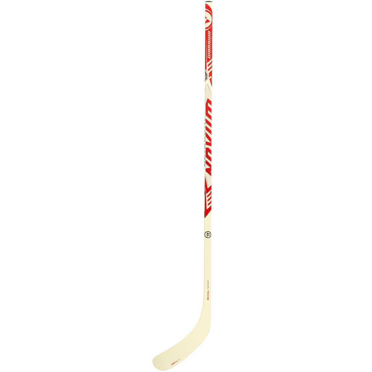 Warrior Junior Novium 3 Pro White Hockey Stick - White/Red, front view