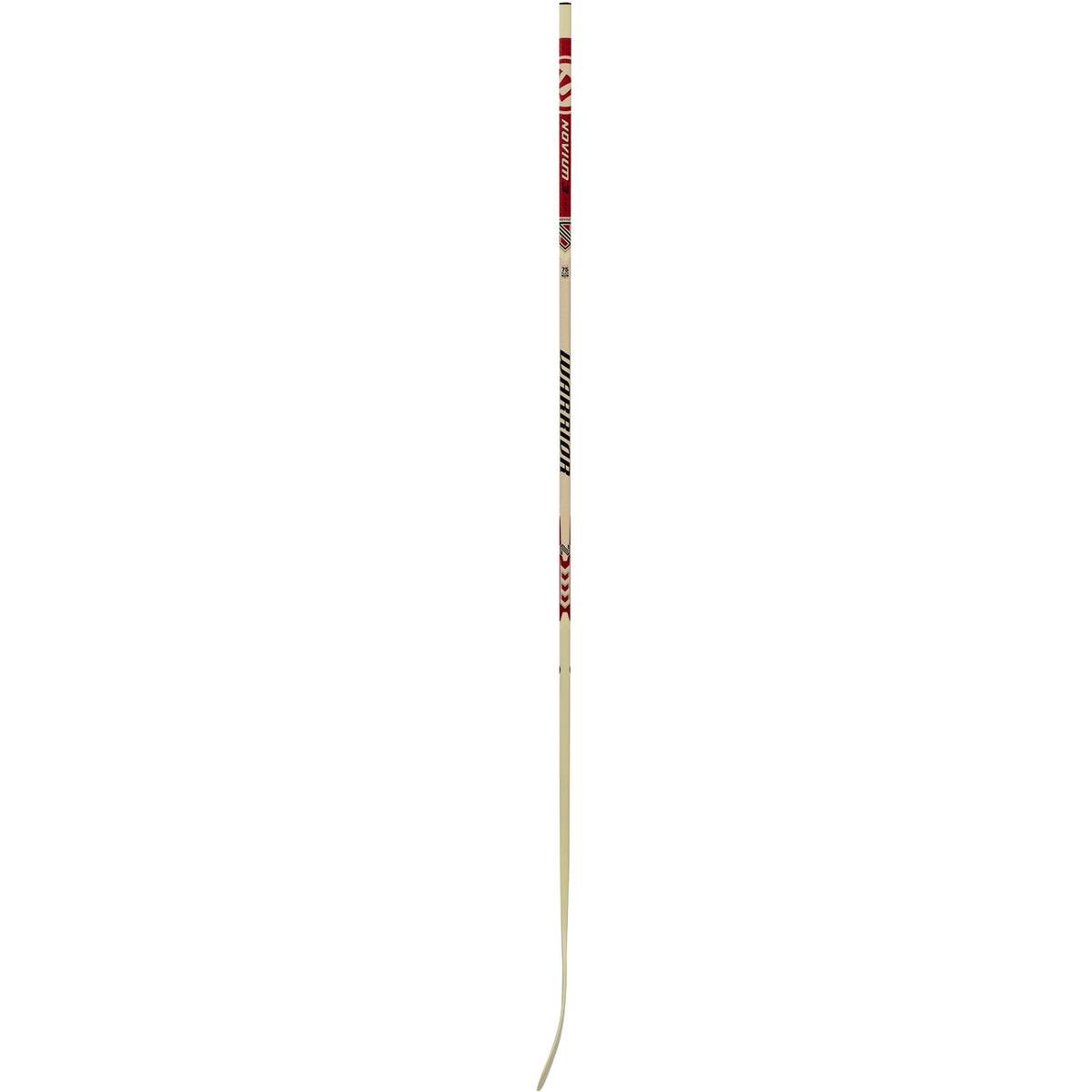 Warrior Senior Novium 3 Pro White Hockey Stick - White/Red, side profile