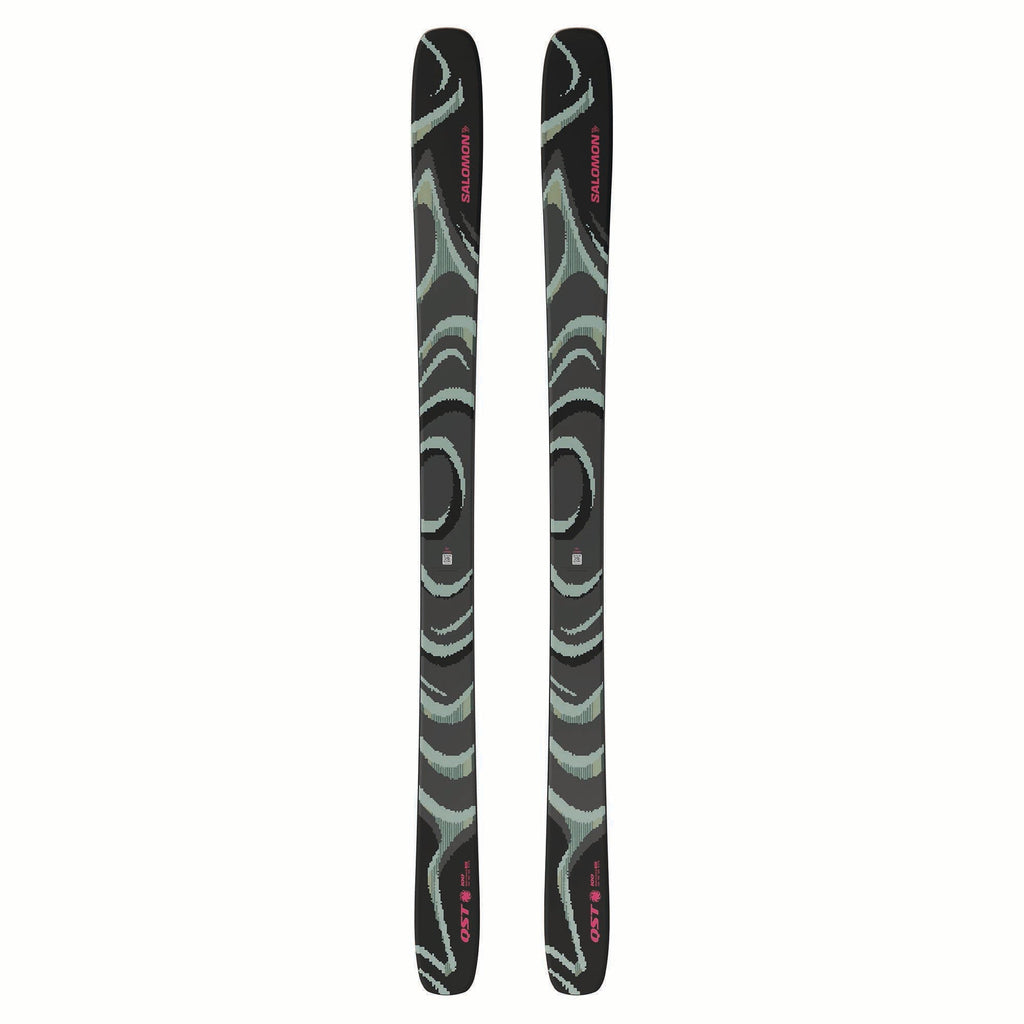Salomon QST 100 freeride ski in Black/Iceberg Green