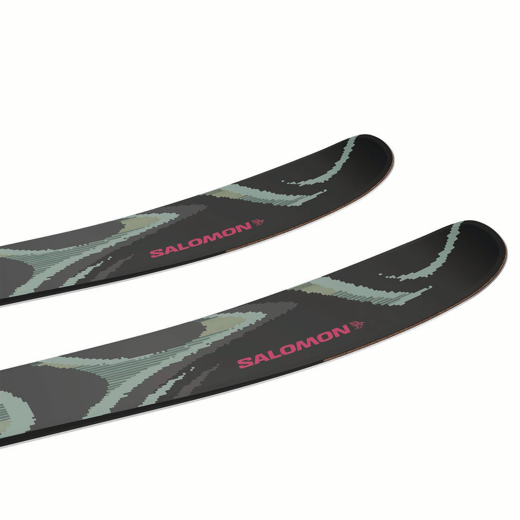Salomon QST 100 freeride ski in Black/Iceberg Green