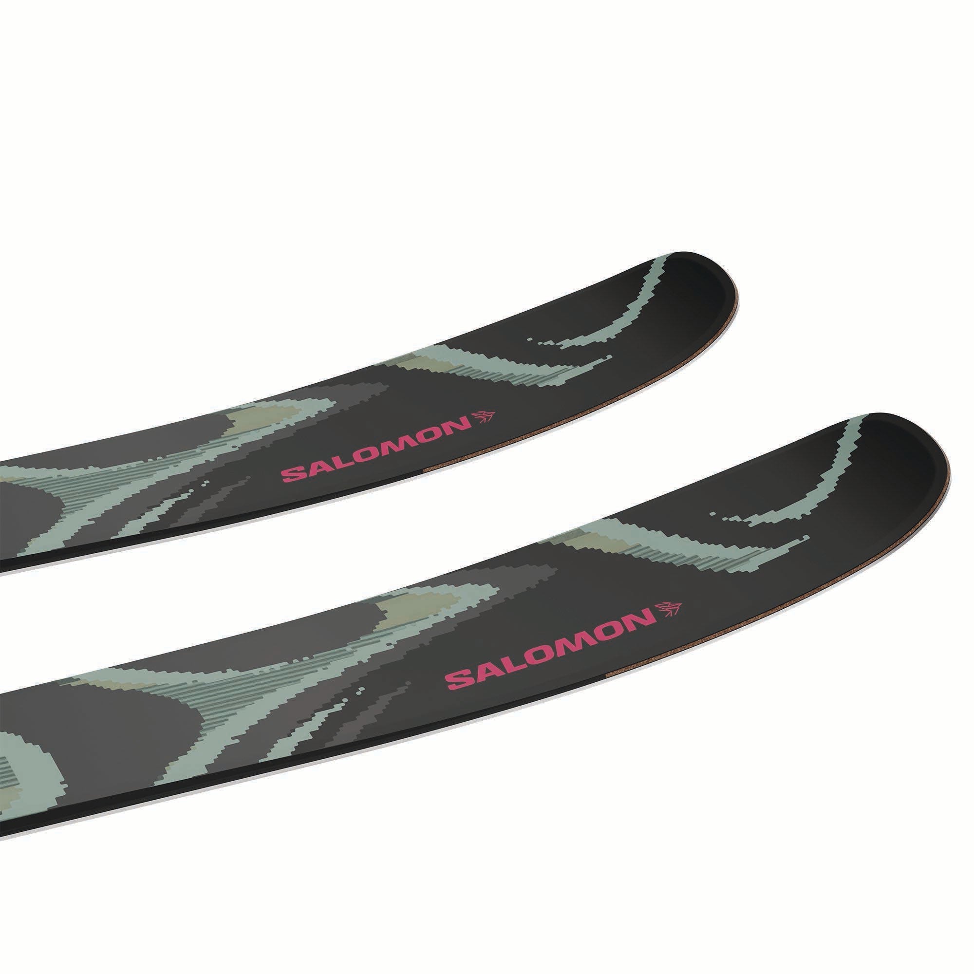 Salomon QST 100 freeride ski in Black/Iceberg Green