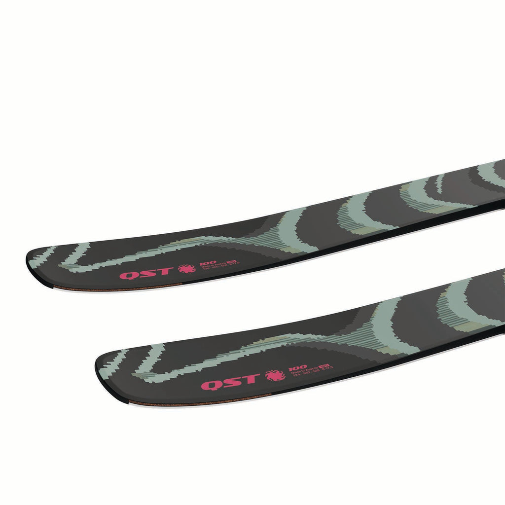 Salomon QST 100 freeride ski in Black/Iceberg Green