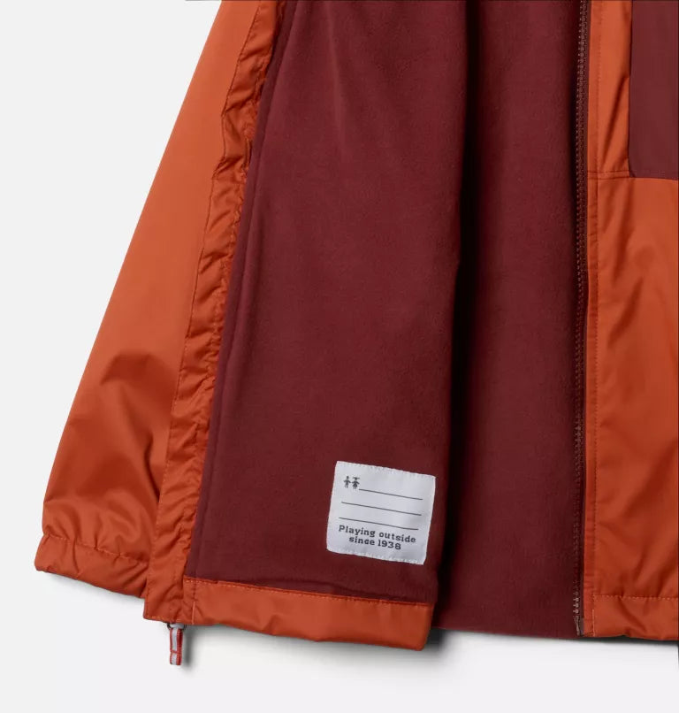 Columbia Boys' Rainy Trails II Fleece Lined Rain Jacket