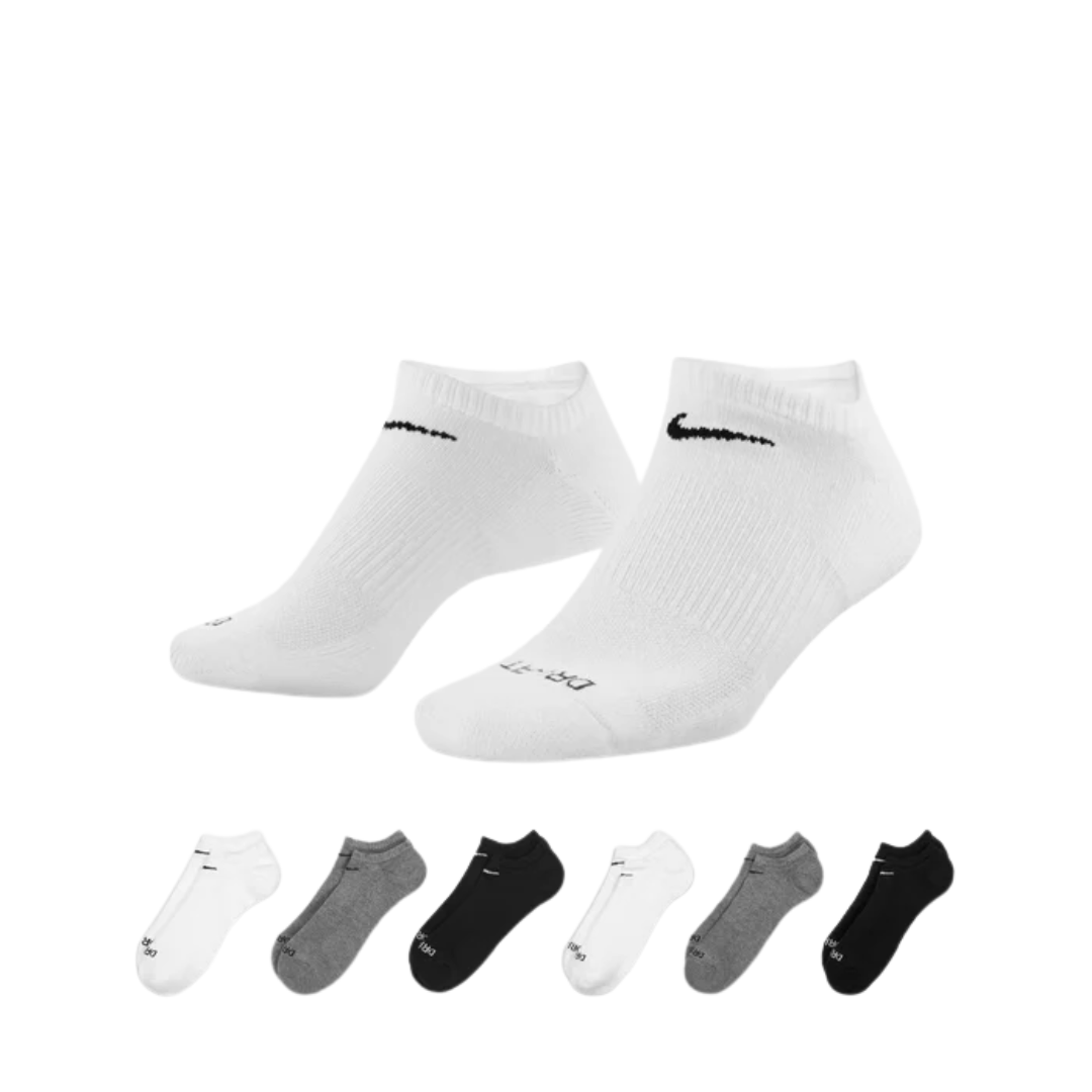 Nike Everyday Plus Cushioned No-Show Socks 6 Pack - Multi-Color