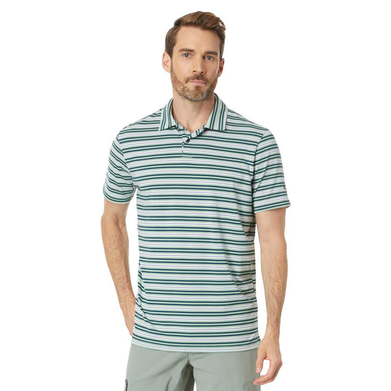 Oakley Men's Archive Stripe Golf Polo - New Jade - on model