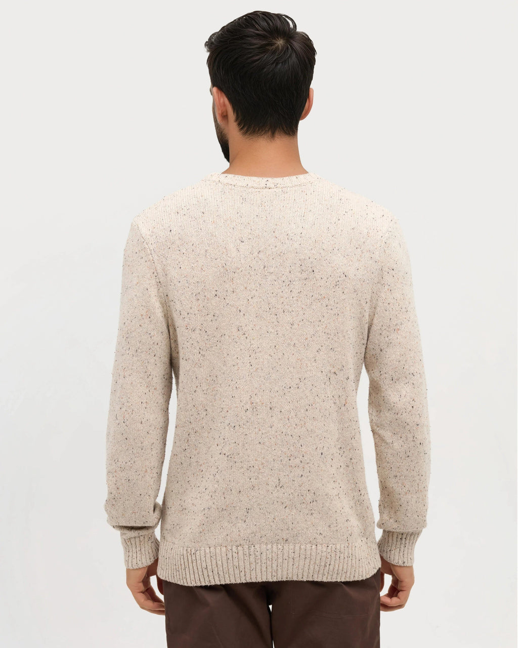 Tentree Rambler Fleck Sweater - PALE OAK HEATHER FLECK