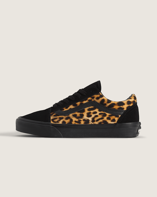 Vans Women's Old Skool Leopard Shoes - Leopard Brown/Black