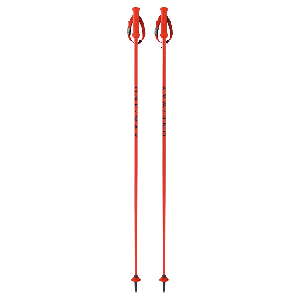 One Way RD 16 SL Ski Poles - Neon Orange, pair full length