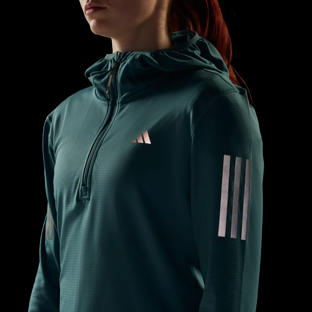 Adidas Women's Own The Run Winterized Hooded Half-Zip