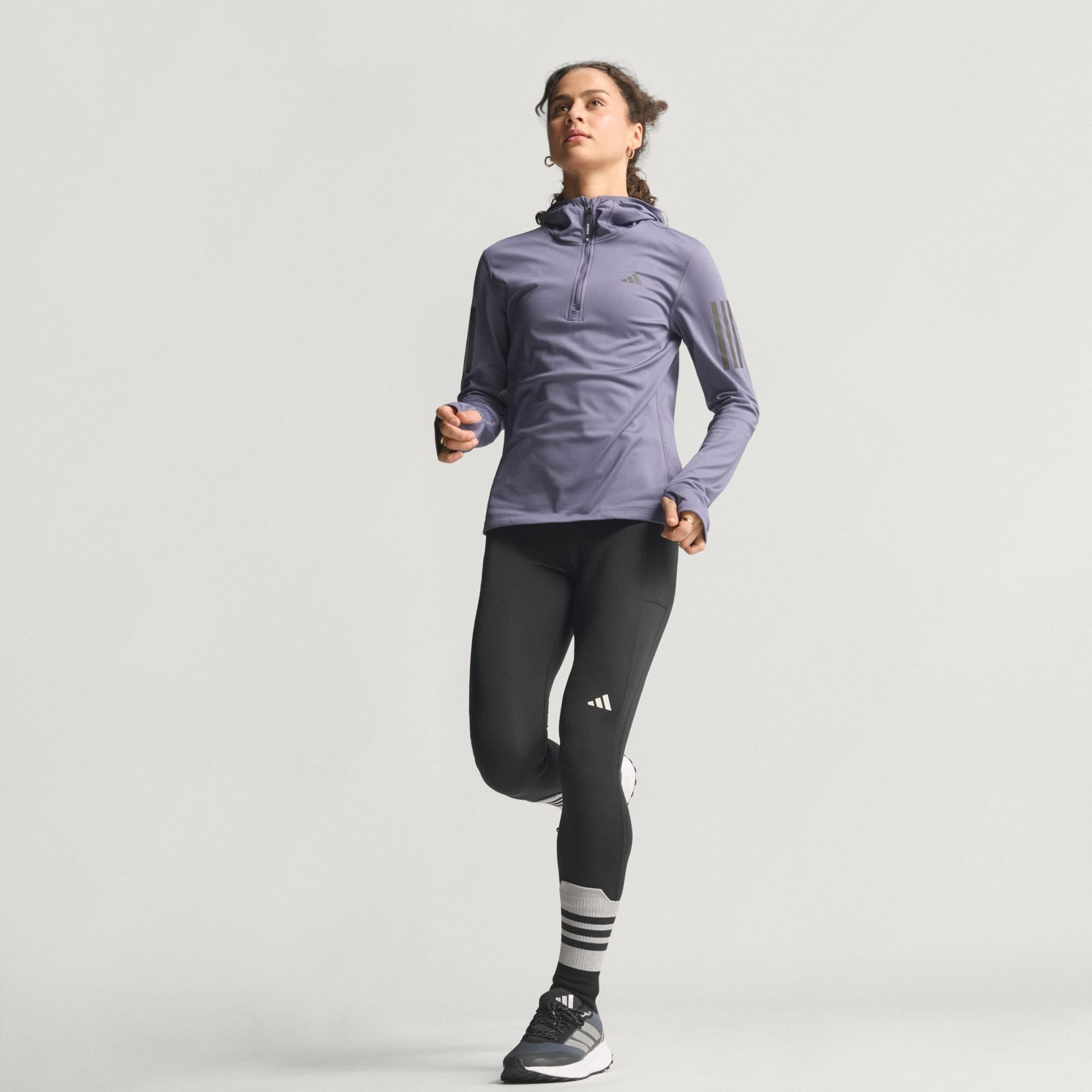 Adidas Women's Own The Run Winterized Hooded Half-Zip