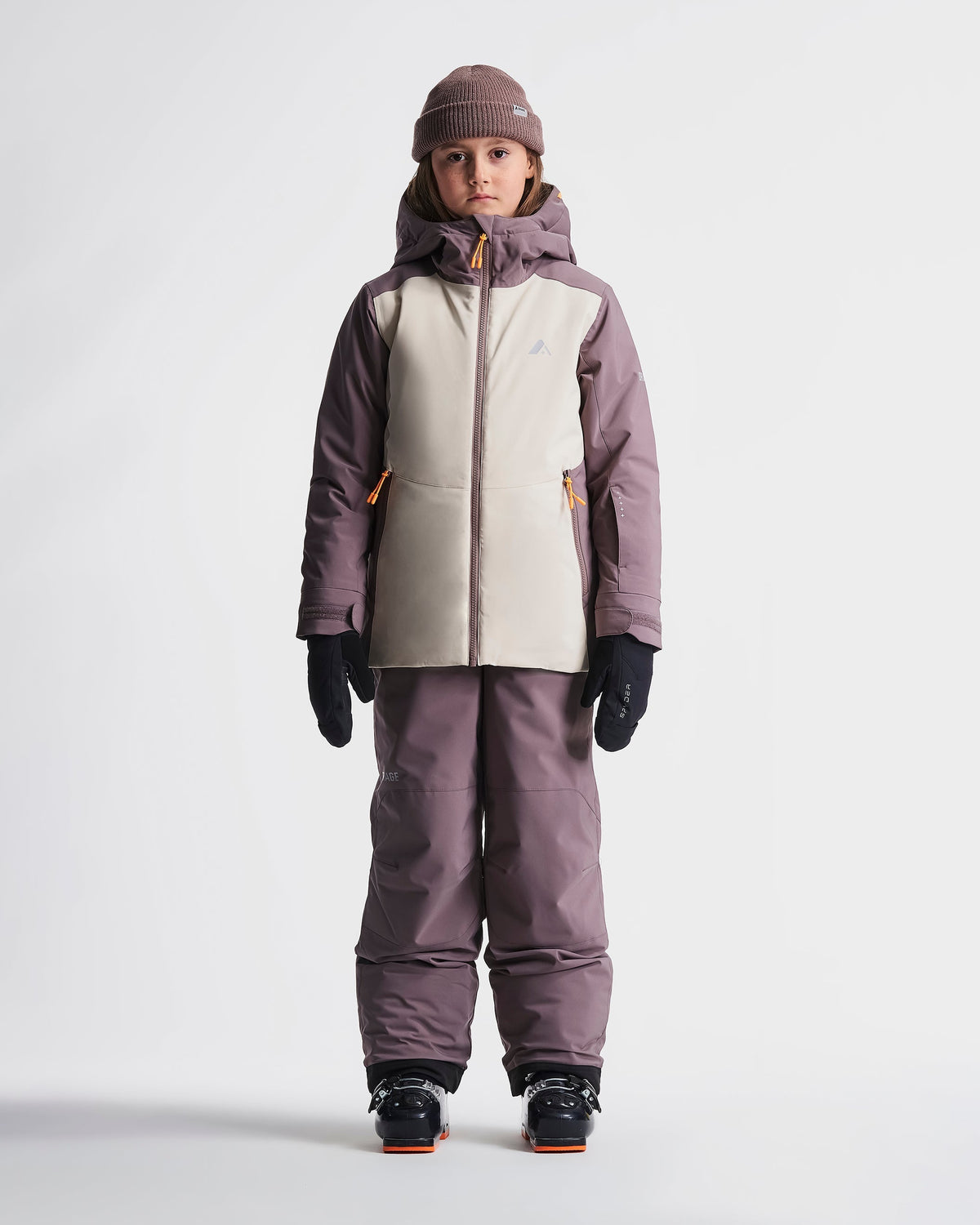 Orage Girls' Bromont Insulated Jacket - Basalte, front