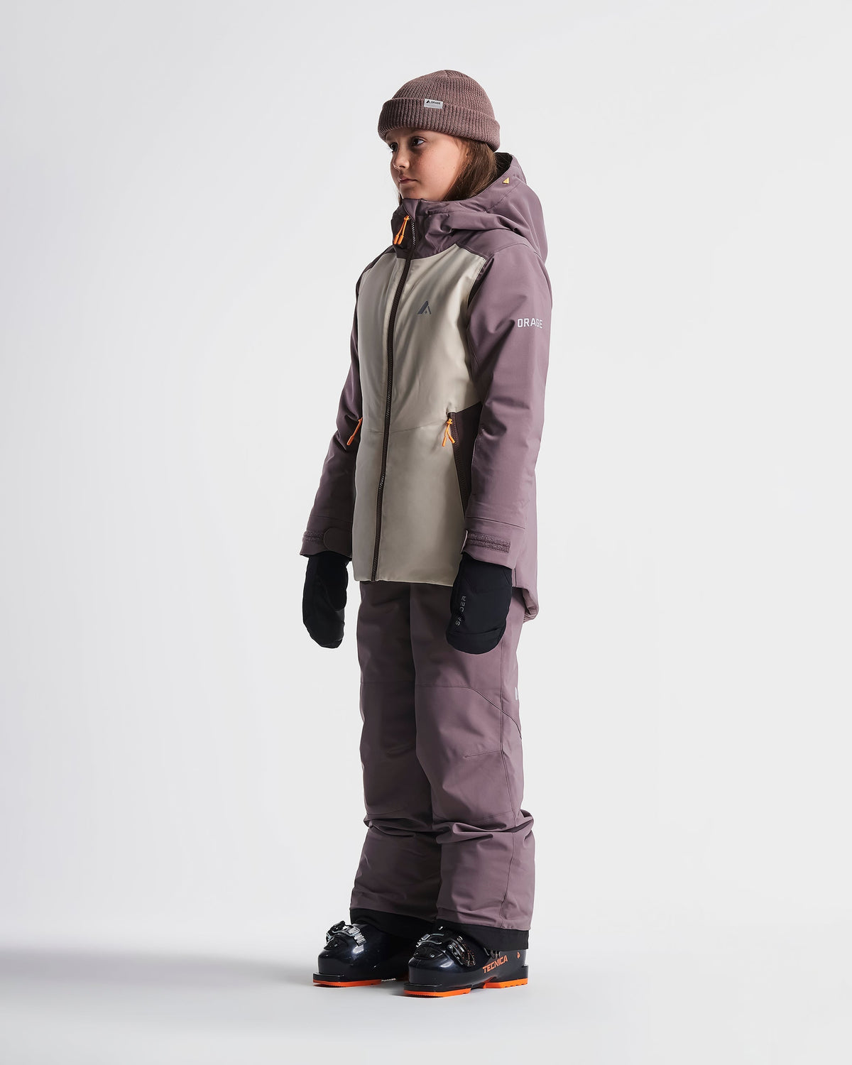 Orage Girls' Bromont Insulated Jacket - Basalte, side