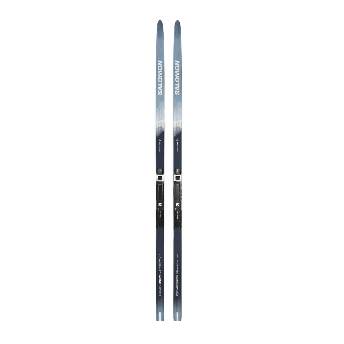 Salomon Escape Snow 59 Grip Classic Skis + Prolink Auto Bindings - pair, top view