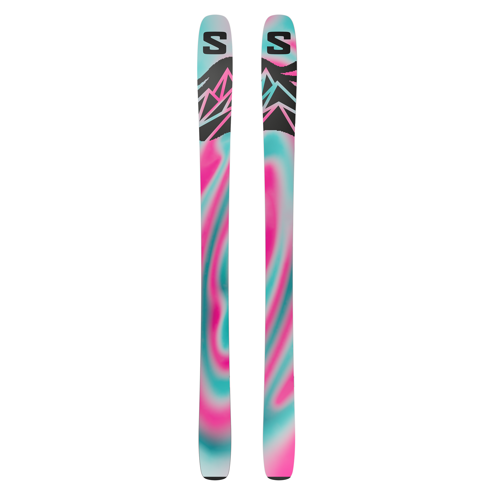 Salomon QST 106 freeride ski in Black/Pink