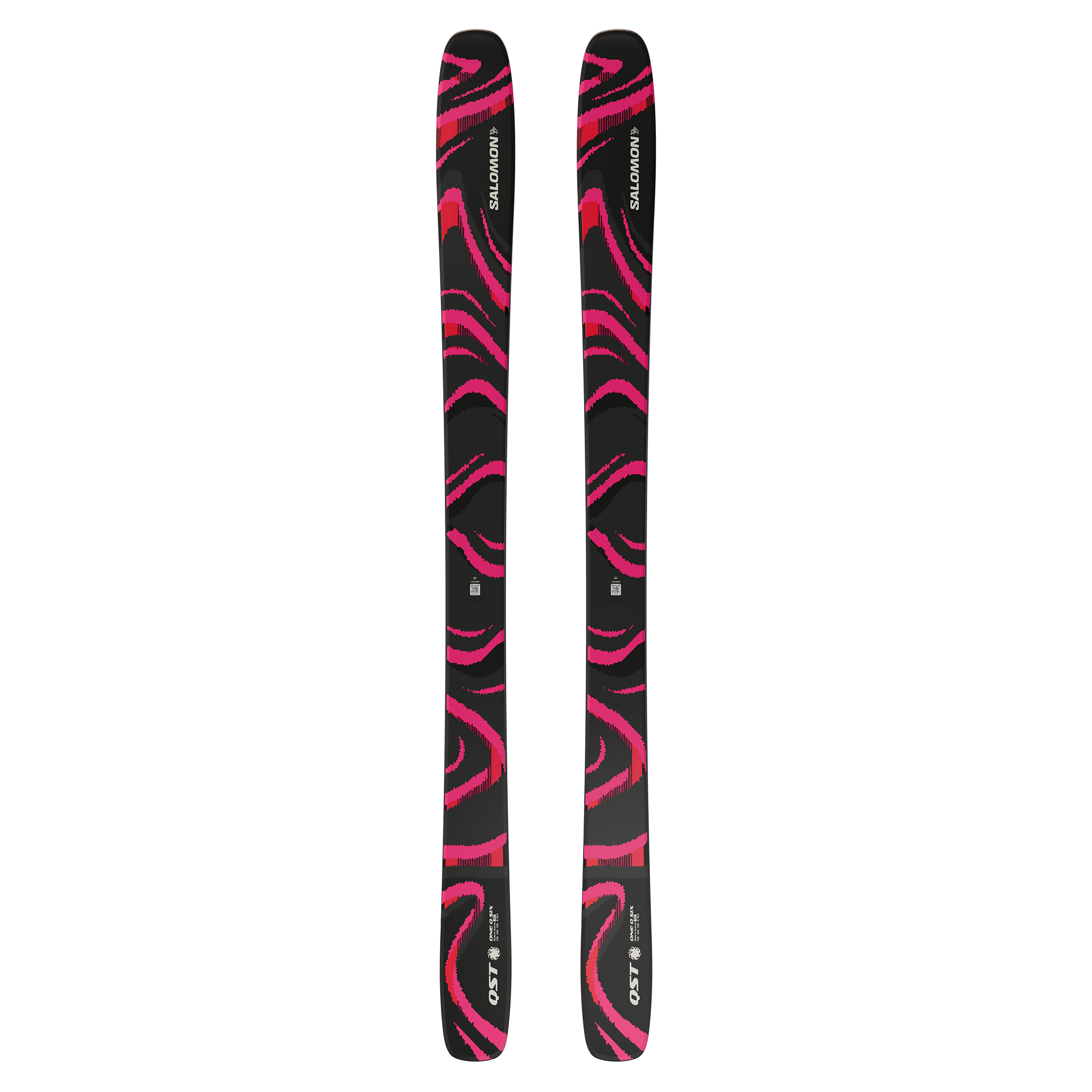 Salomon QST 106 freeride ski in Black/Pink