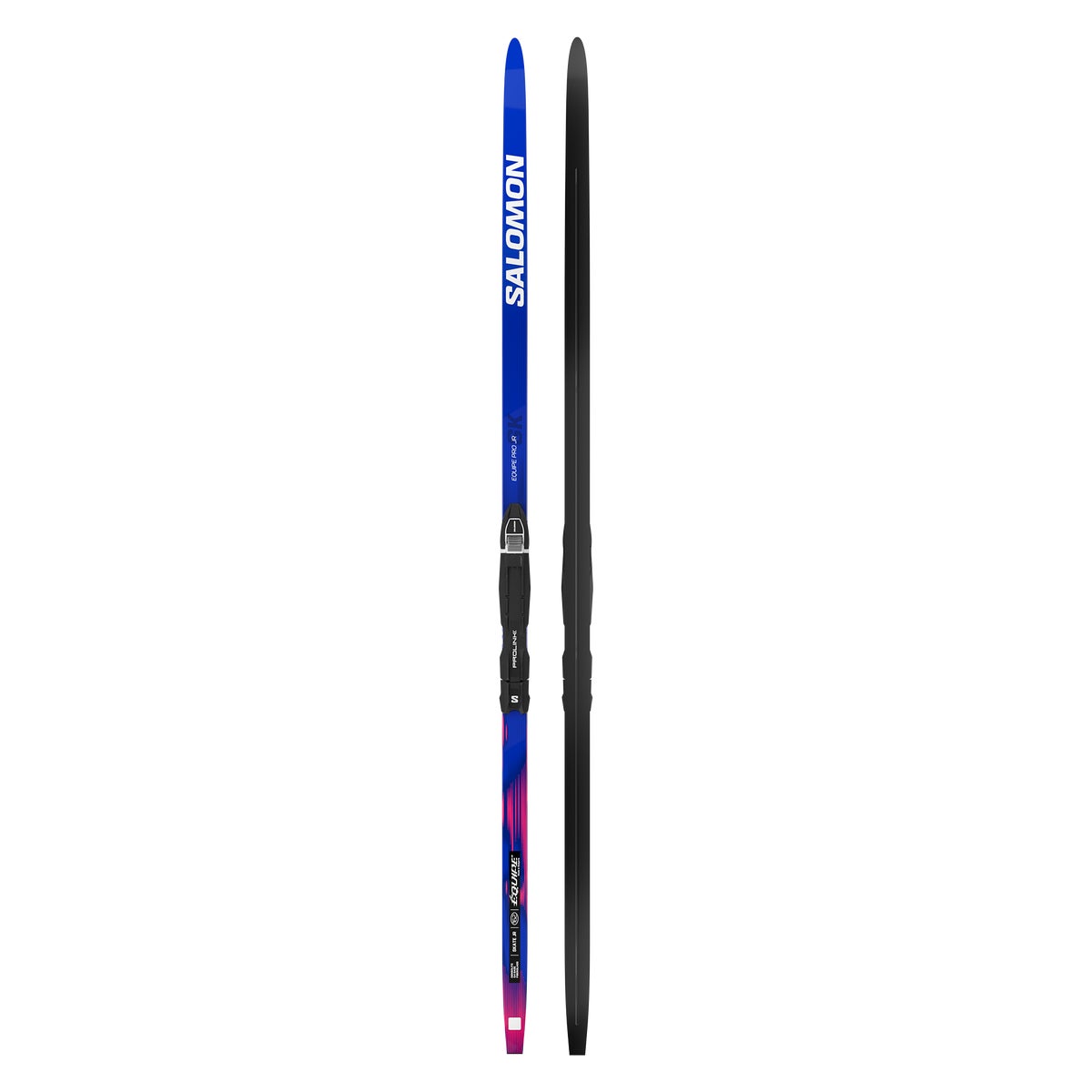 Salomon Junior Equipe Pro Skate Skis + Prolink Access Bindings - top and base, full length