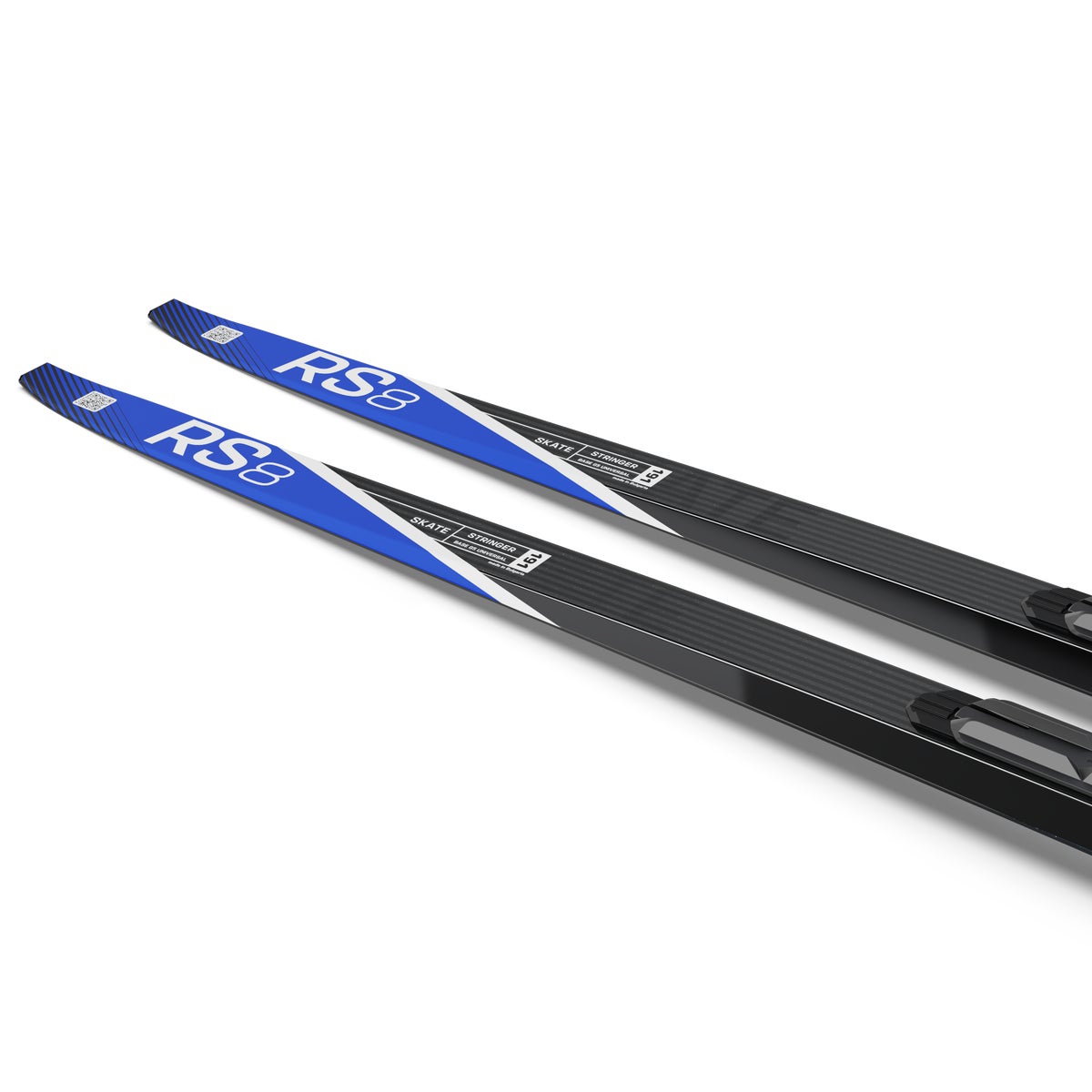 Salomon RS 8 X-Stiff Skate Skis + Shift Bindings - pair, tip graphic