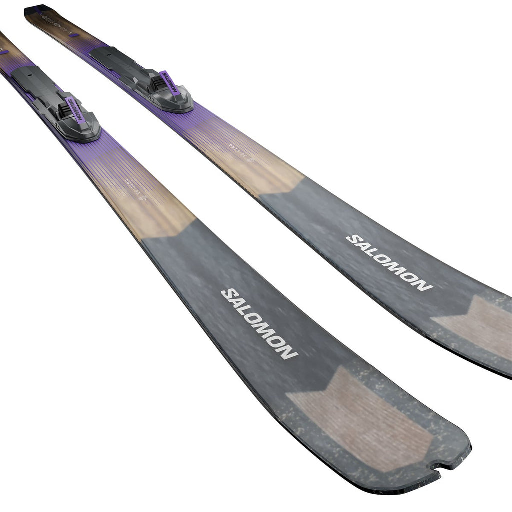 Salomon Outside 100 Grip Backcountry Skis + BC Outside Bindings - pair, angled view from the tips