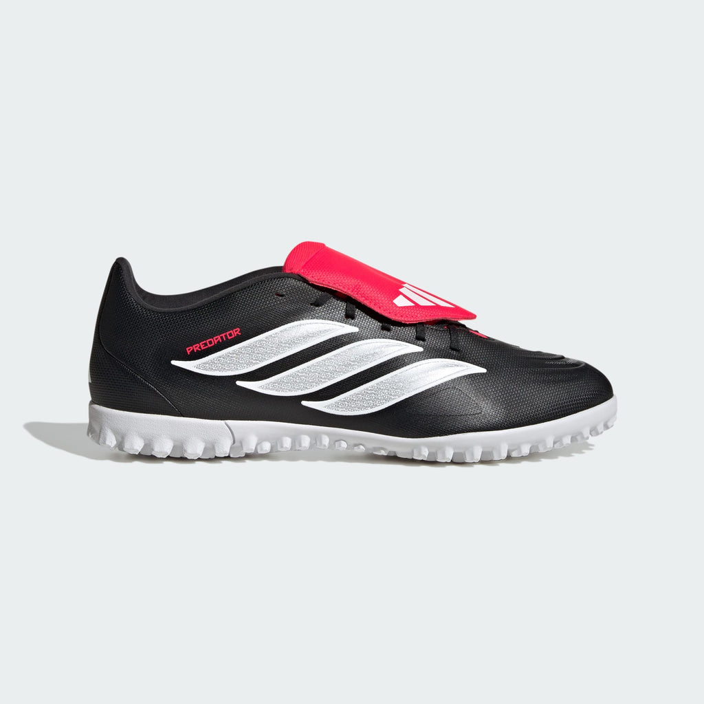 Adidas Predator Club Fold-Over Tongue Turf Soccer Shoes Core Black/Cloud White/Lucid Red - lateral