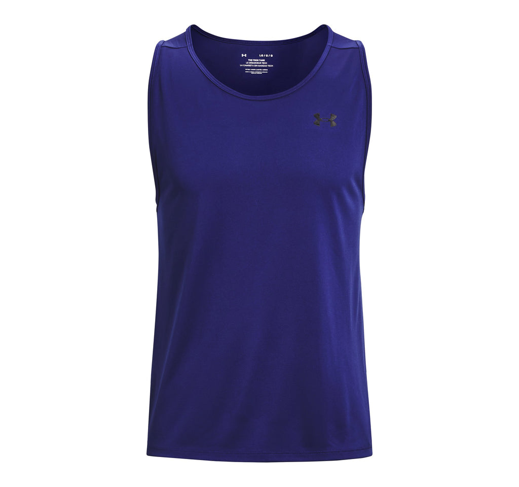 Under Armour Tech 2.0 Branded Tank in Sonar Blue - front flat lay