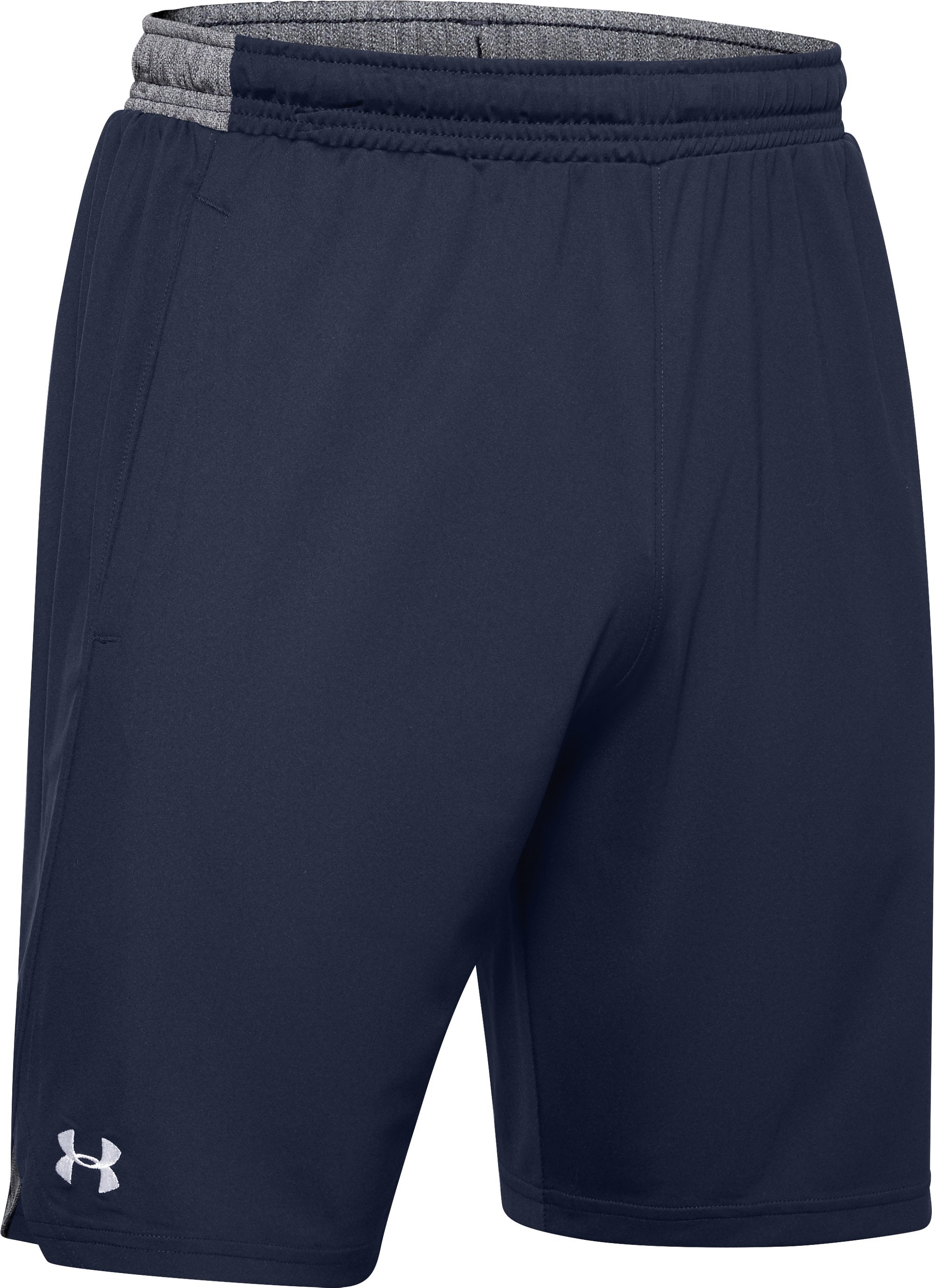 Under Armour UA Locker 9 inch Pocketed Short in Navy - front flat lay
