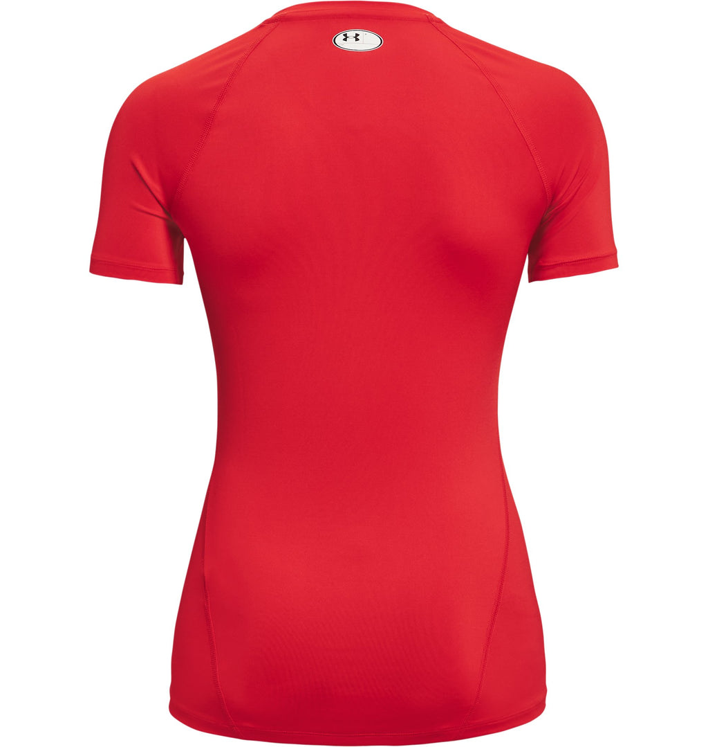 Under Armour Women's HeatGear Compression Short Sleeve Shirt Red - back