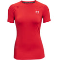 Under Armour Women's HeatGear Compression Short Sleeve Shirt Red - front