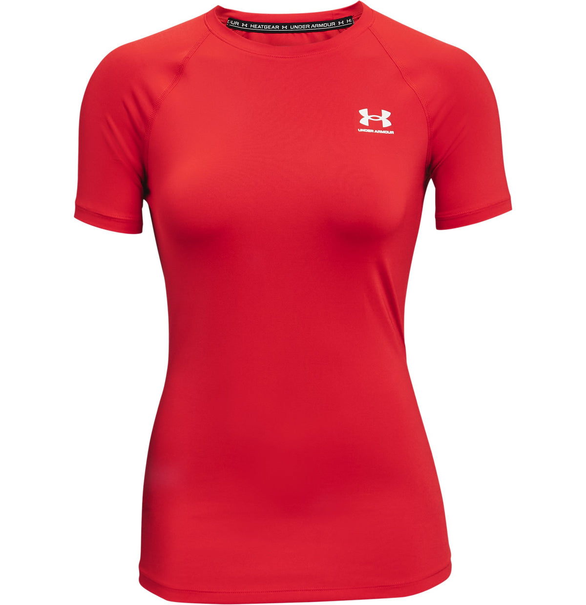 Under Armour Women's HeatGear Compression Short Sleeve Shirt Red - front