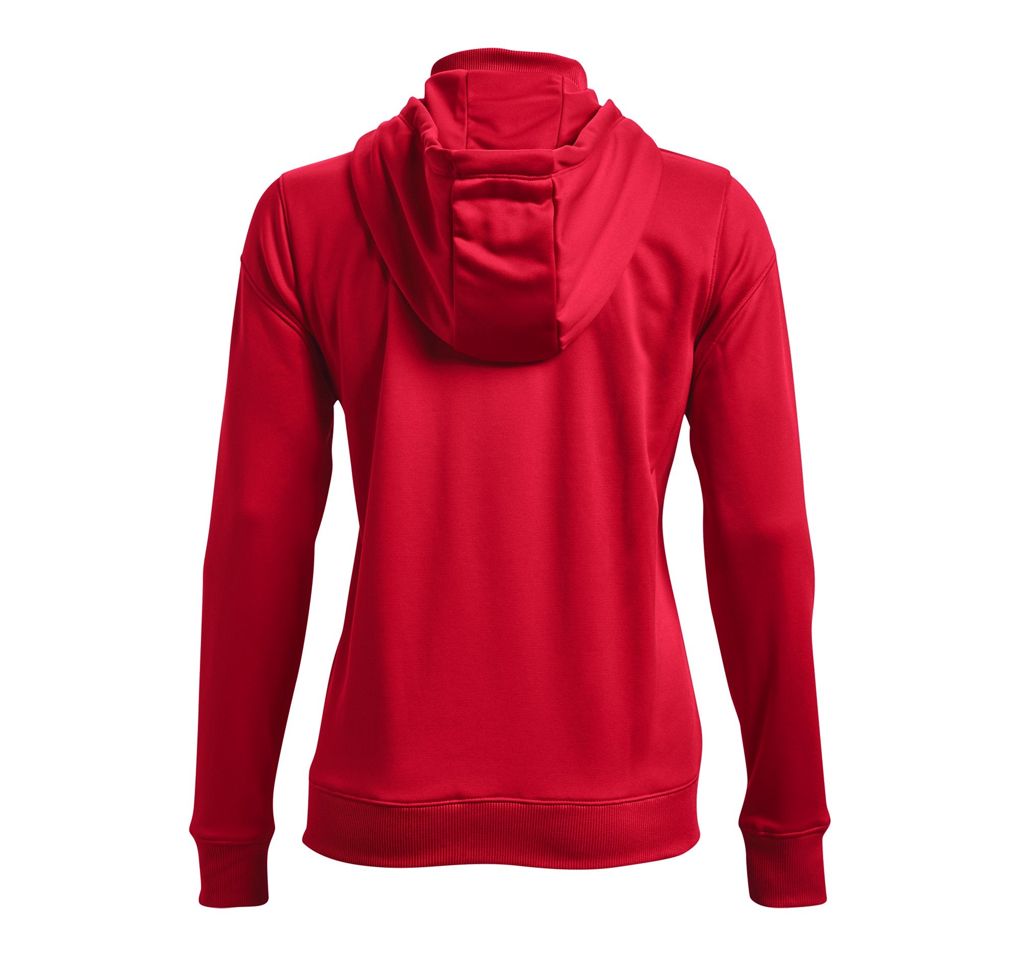 Under Armour Women's Storm Fleece Full Zip Jacket in Red - back flat lay