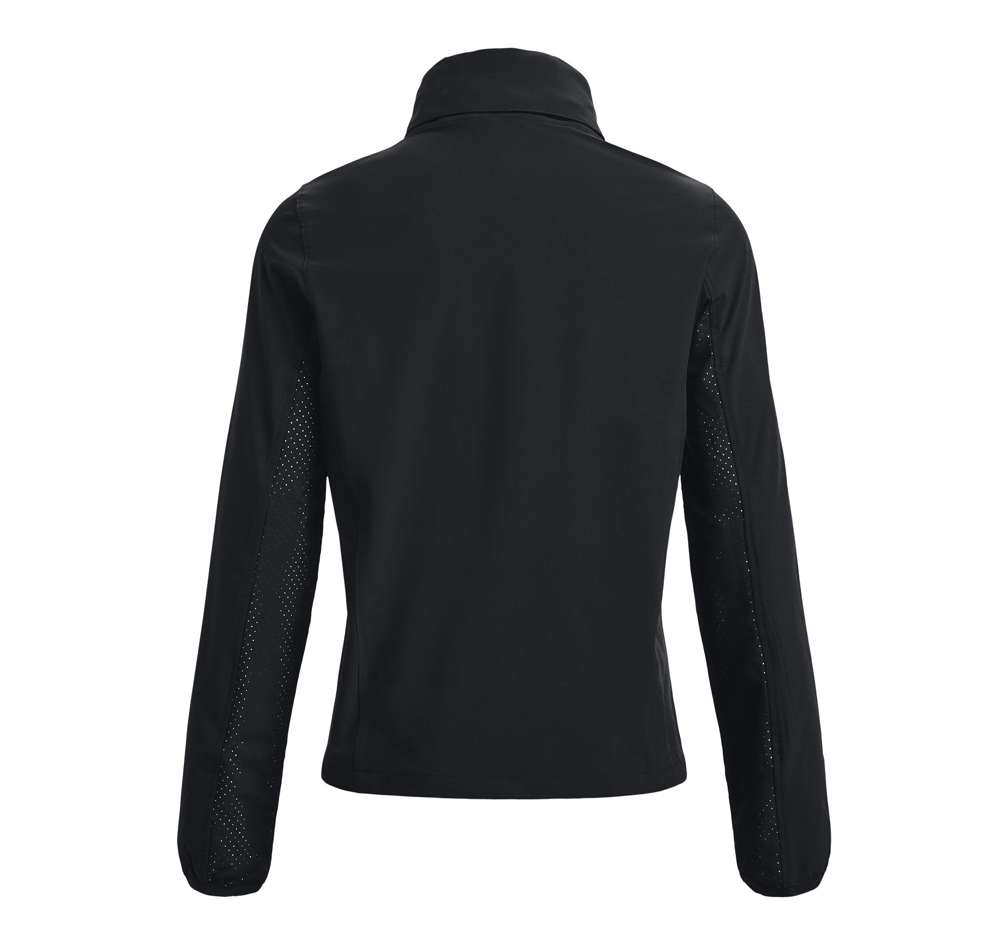 Under Armour Women's Squad 3.0 Warm-Up Jacket in Black - back flat lay