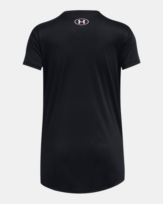Girl's Tech Print Fill Big Logo Short Sleeve