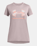 Girl's Tech Print Fill Big Logo Short Sleeve