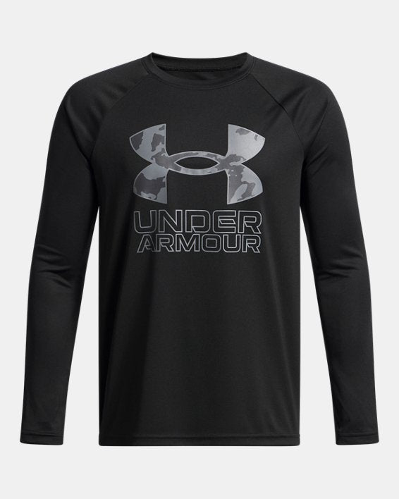 Boys' UA Tech Hybrid Print Fill Long Sleeve