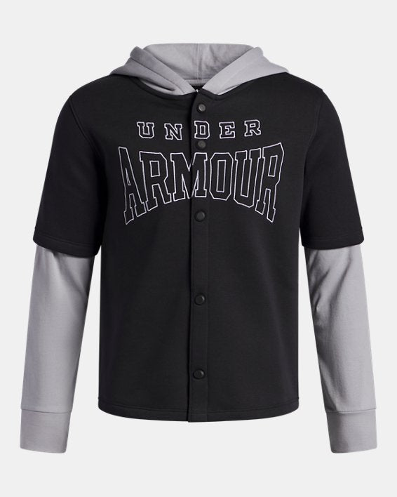 Under Armour Boys' Icon Fleece Button-Down Hoodie
