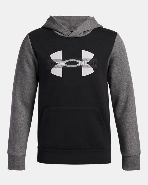 Under Armour Boys' Rival Fleece Colorblock Graphic Hoodie