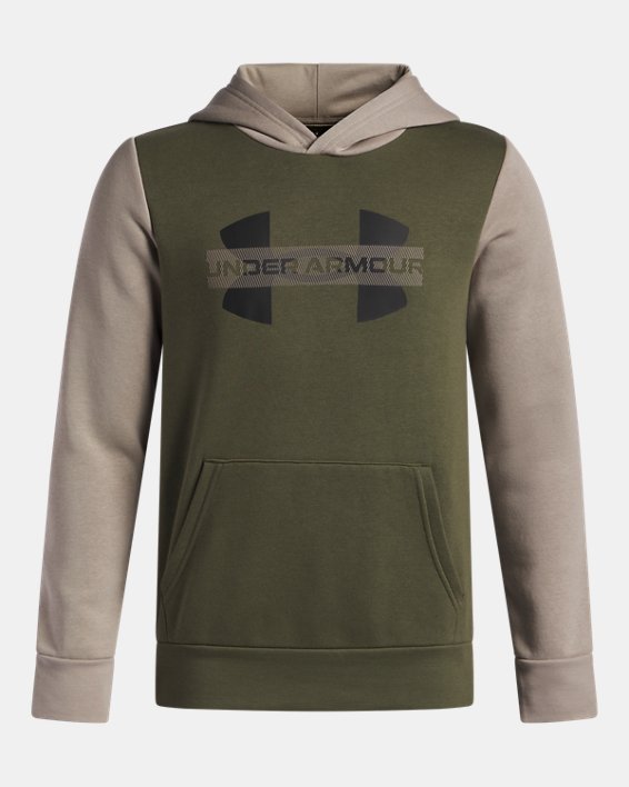 Under Armour Boys' Rival Fleece Colorblock Graphic Hoodie