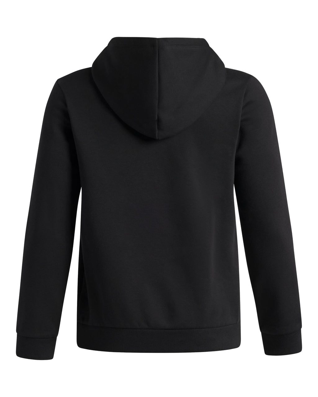 UA Boys' Rival Fleece Key Print Fill Hoodie Ultimate Black back